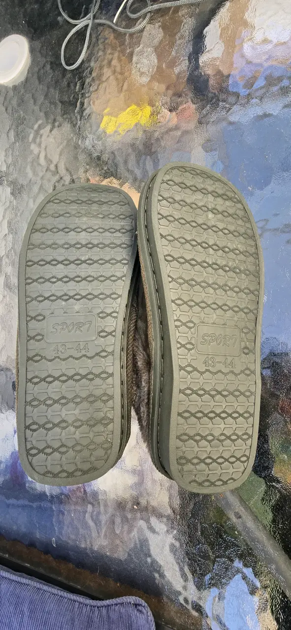 Pantuflas de felpa verde oscuro 43-44 - 4