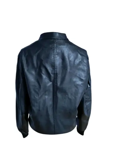 Chaqueta de cuero sintético negramarca Zara - miniatura 3