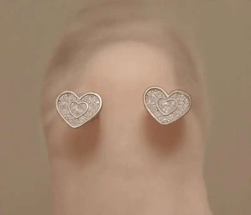 Aros con corazones de plata 925