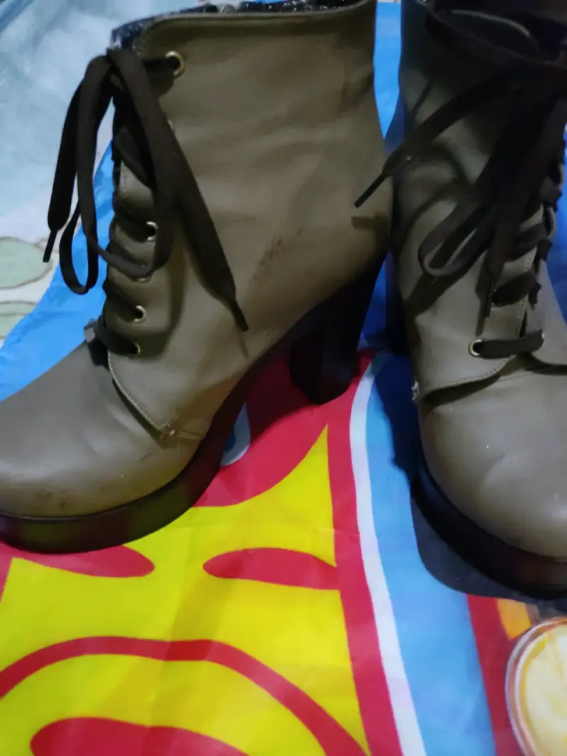 Botines con cordones café - 3