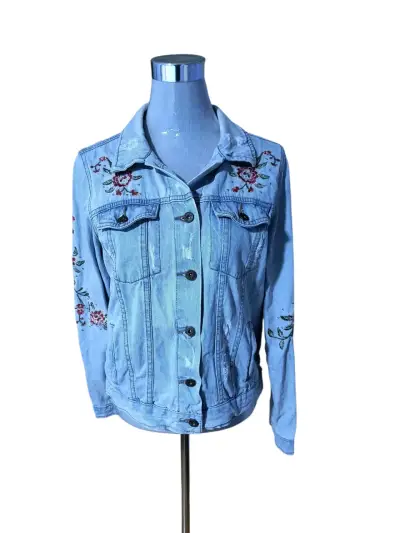 Chaqueta de mezclilla con bordado marca Muv - miniatura 1