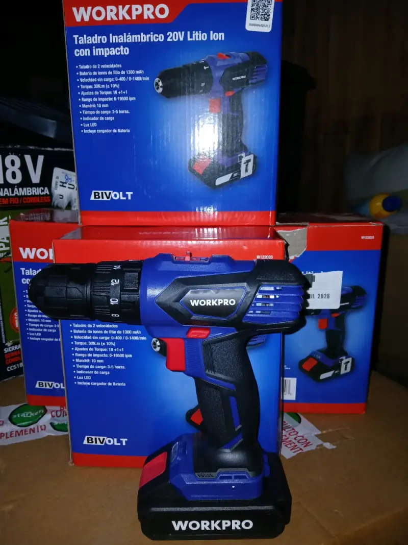 Taladro inalámbrico 20V WorkPro - 3