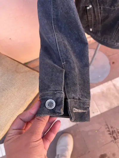 Chaqueta de mezclilla gris oscura - miniatura 4