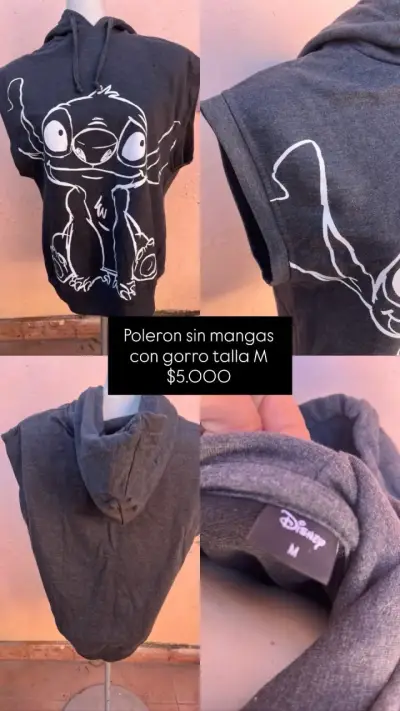 Polerón sin mangas negro diseño divertido - miniatura 6