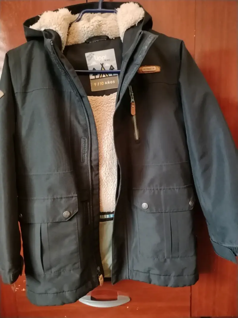 Parka negra infantil con forro lippi - 2