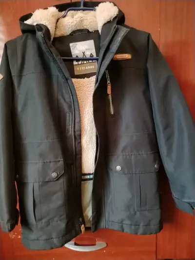 Parka negra infantil con forro lippi - miniatura 2