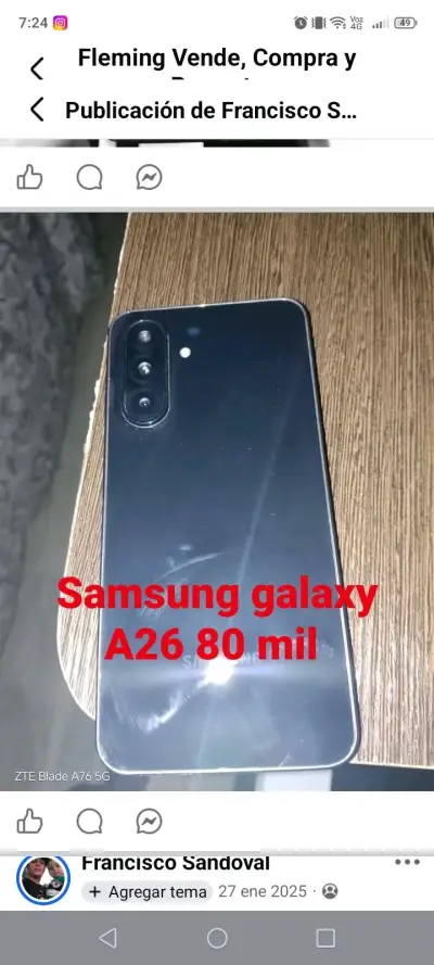 Samsung Galaxy A26 usado en venta - miniatura 1