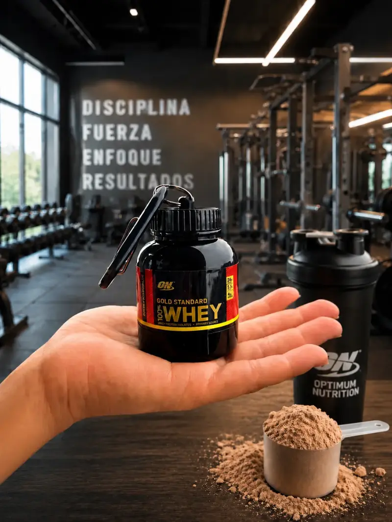 Mini botella porta scoop de proteína - 1