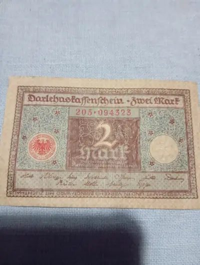 Billete antiguo 2 Mark - miniatura 1