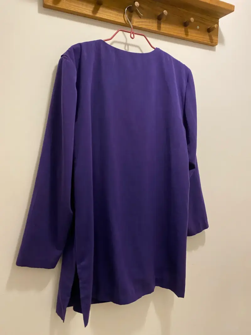 Tapado morado con botones de nudo chinos - 3
