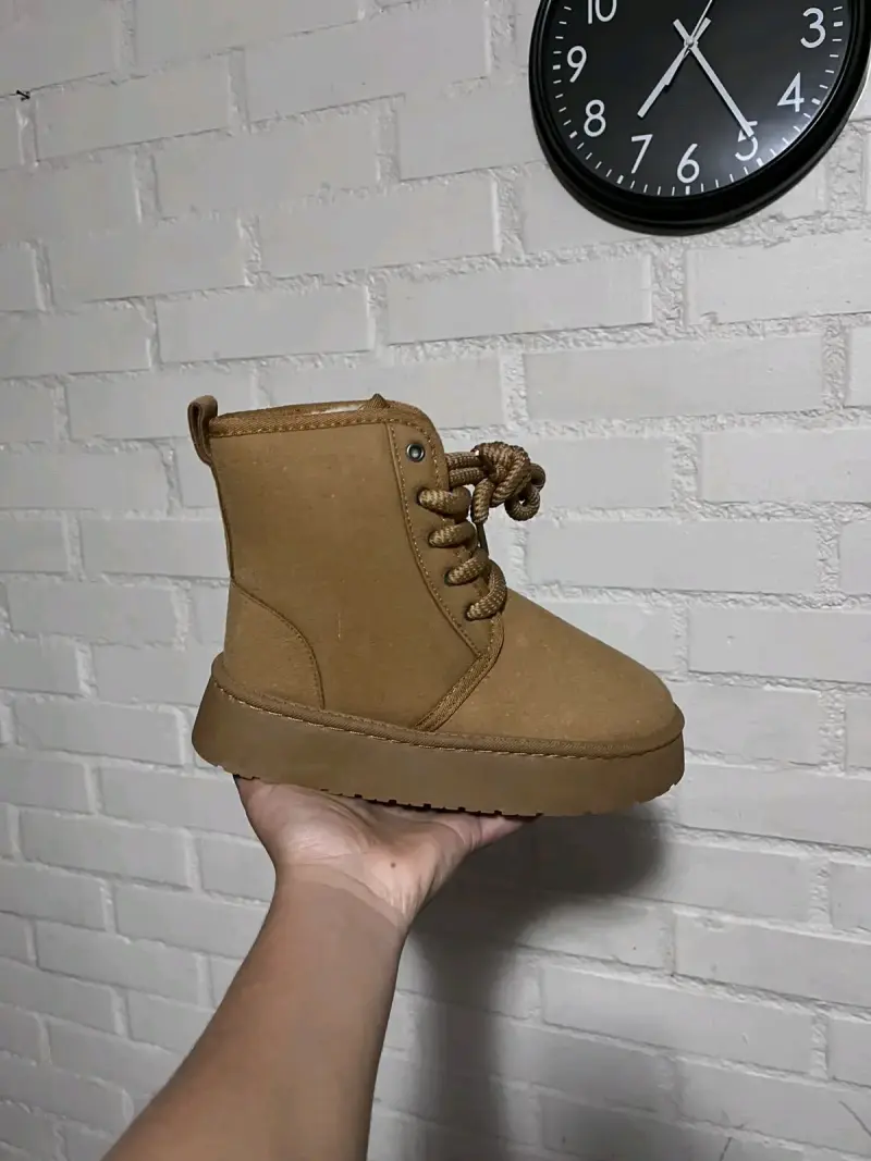 Botas marrones de gamuza - 4