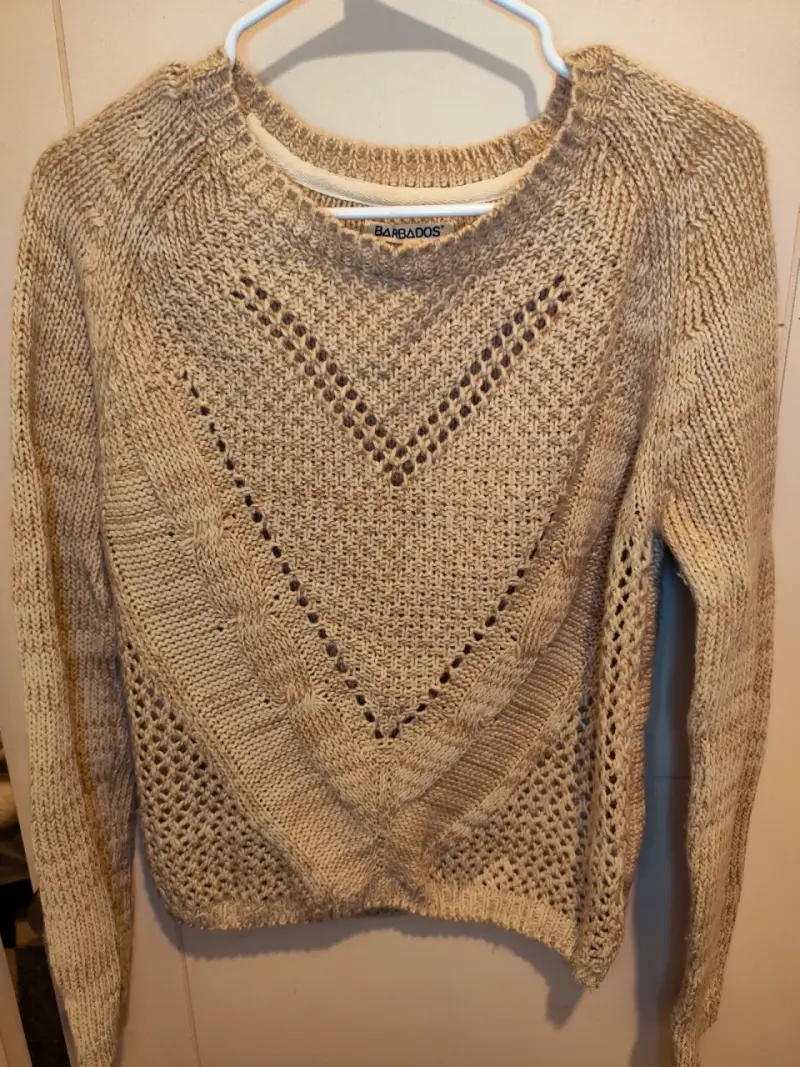 Suéter beige tejido Barbados