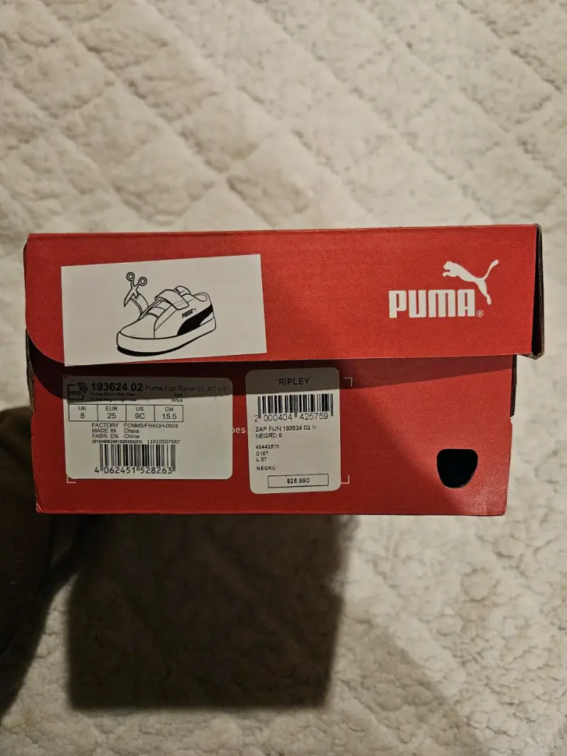 Zapatillas negras Puma para niño velcro doble - 3