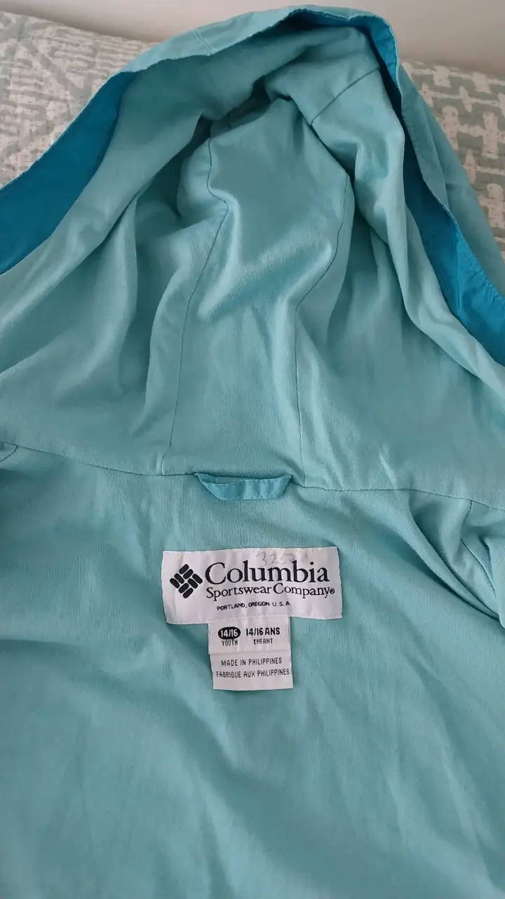 Chaqueta Columbia celeste con capucha - 3