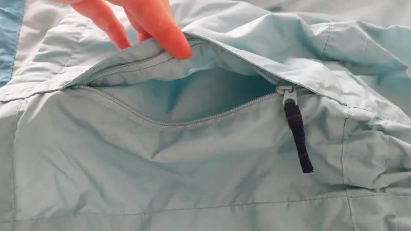 Chaqueta Columbia celeste con capucha - 6