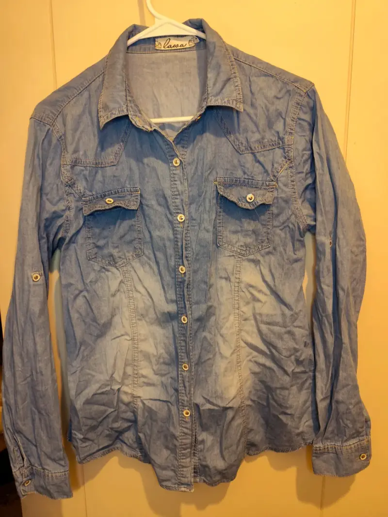 Camisa de mezclilla azul