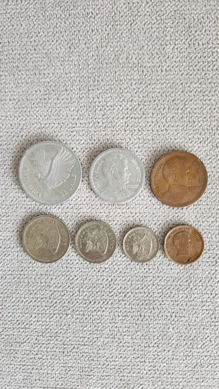 Lote de monedas antiguas chilenas - 2