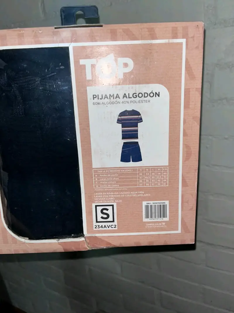 Pijama algodón hombre talla S - 2