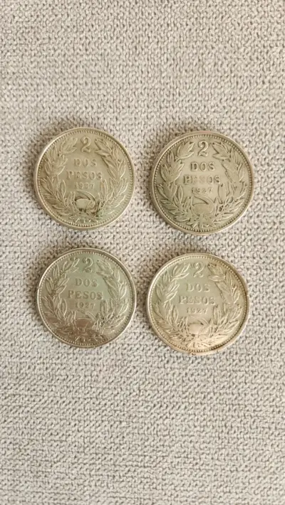 Moneda 2 pesos 1927 plata 0.5 - miniatura 1