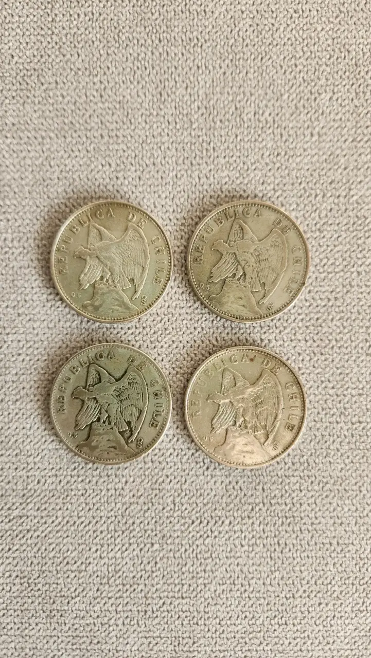 Moneda 2 pesos 1927 plata 0.5 - 2