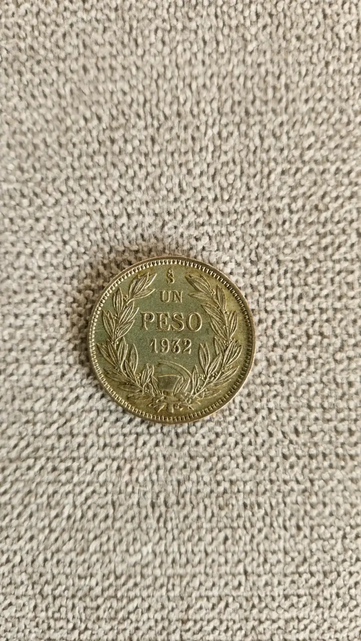 Moneda antigua 1 peso 1932 plata 0.4 - 1