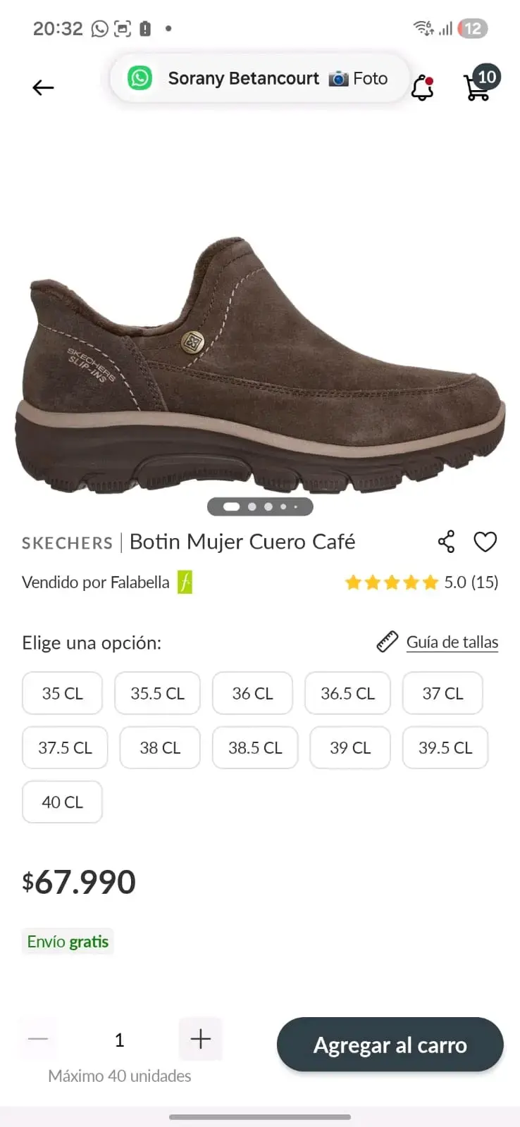 Zapatillas Skechers color café - 2