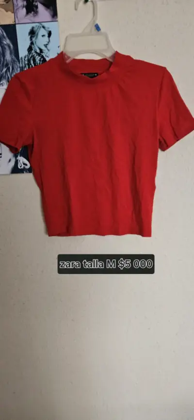 Polera beige Zara talla M - miniatura 2