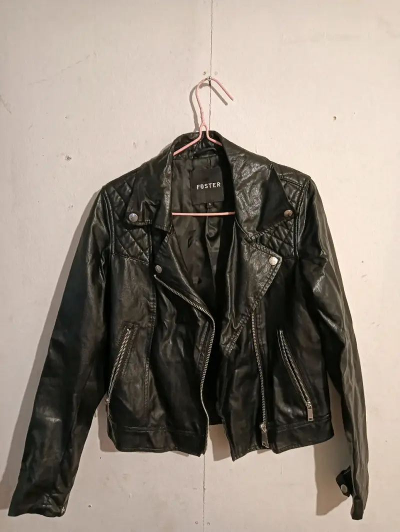Chaqueta de cuero negra Foster - 2
