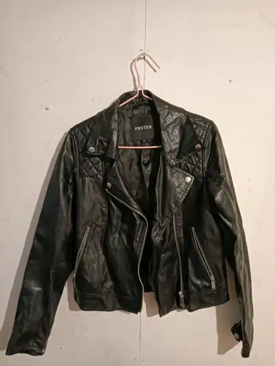 Chaqueta de cuero negra Foster - miniatura 2