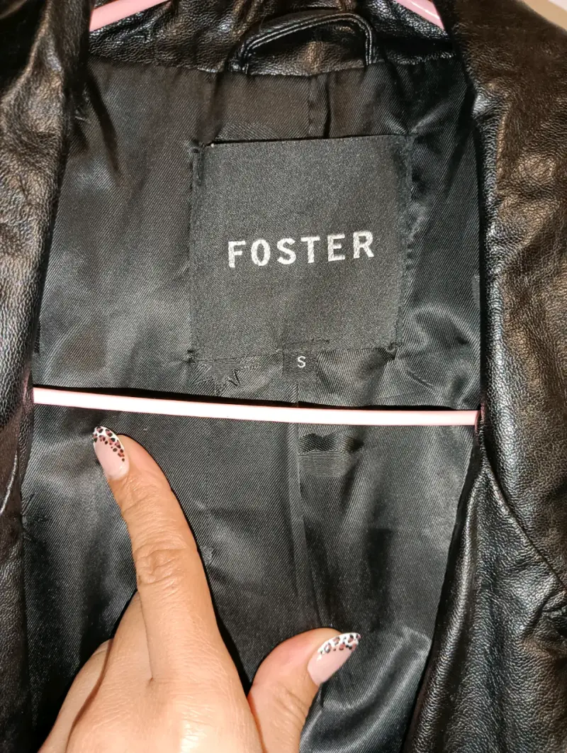 Chaqueta de cuero negra Foster - 3
