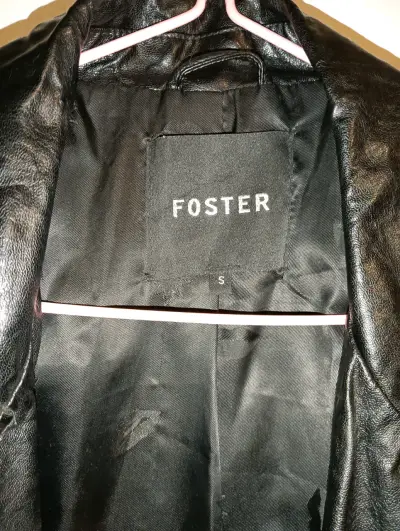 Chaqueta de cuero negra Foster - miniatura 4