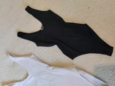 Bodys Zara negro y gris claro - miniatura 2