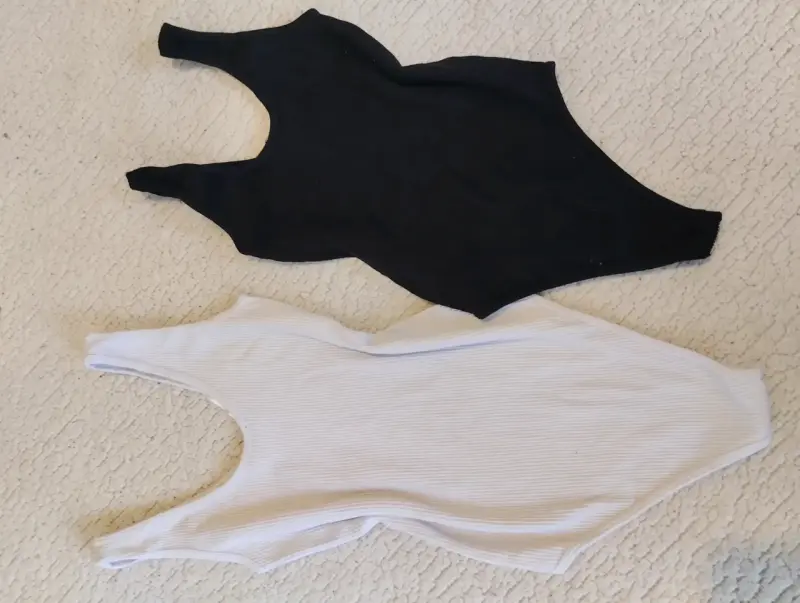 Bodys Zara negro y gris claro - 3