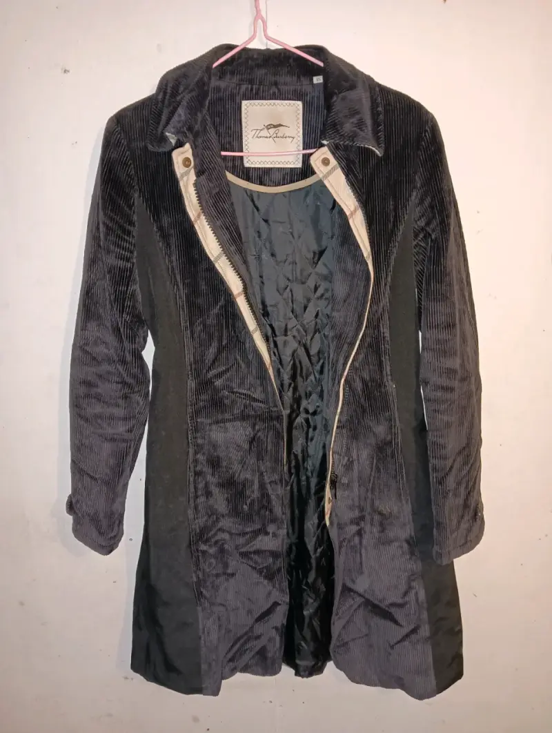 Abrigo largo negro Burberry original - 1