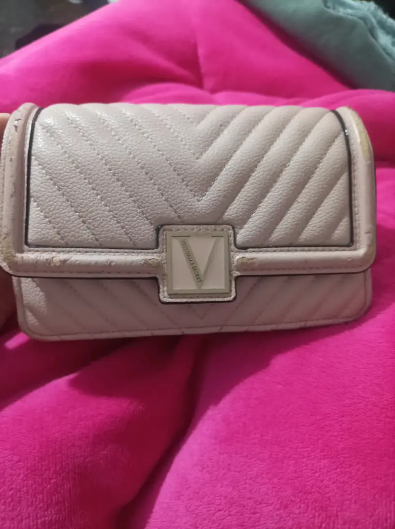 Cartera color palo rosa de mano - 1