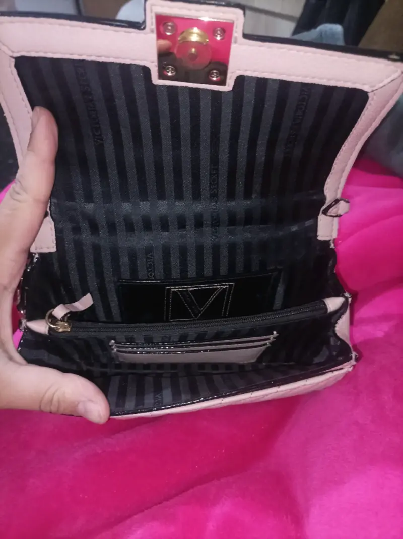 Cartera color palo rosa de mano - 2