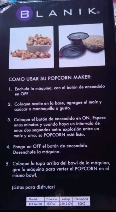 Máquina de palomitas Blanik - miniatura 3