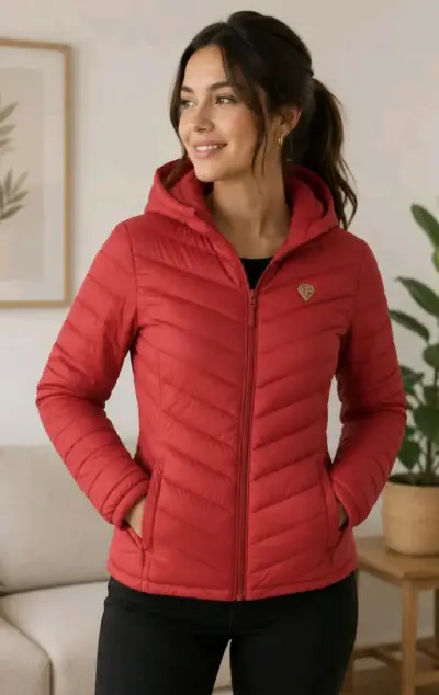 Chaqueta roja con capucha - miniatura 1