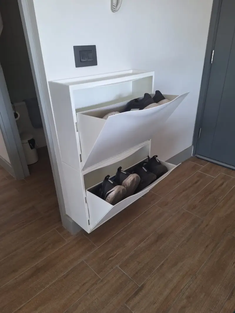 Mueble zapatero blanco moderno - 3