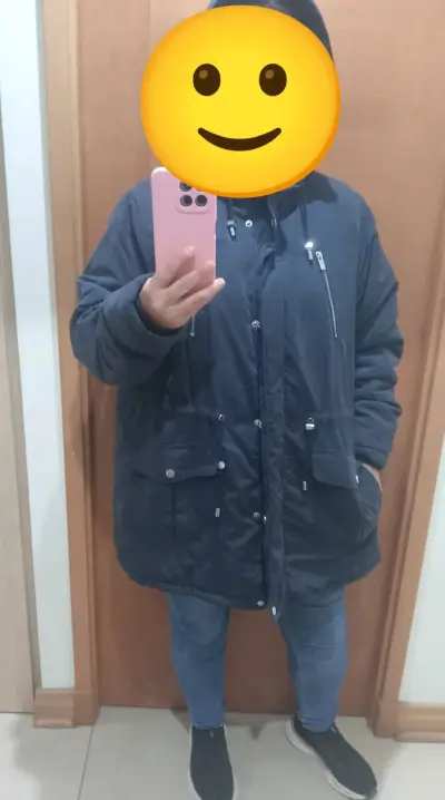 Parka azul con capucha - miniatura 2
