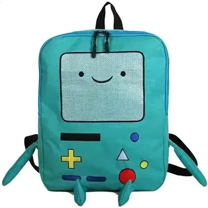 Mochila verde temática personaje BMO