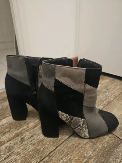 Botines de cuero patchwork - miniatura 1