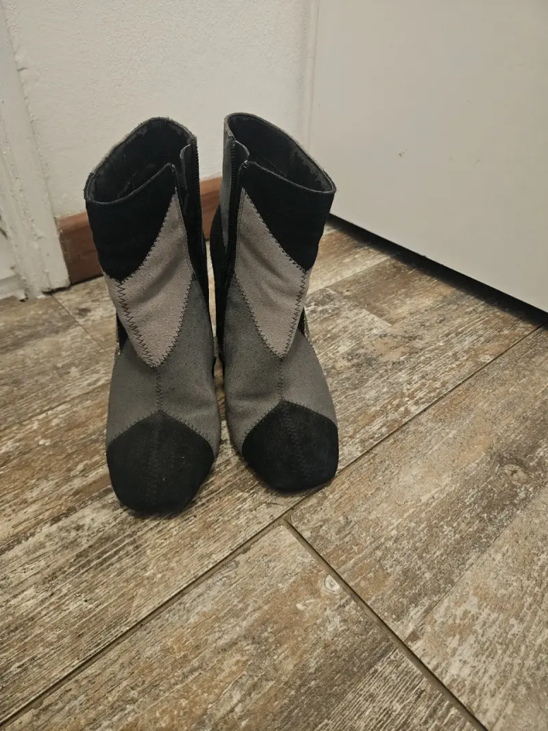 Botines de cuero patchwork - 2