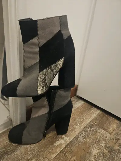 Botines de cuero patchwork - miniatura 3