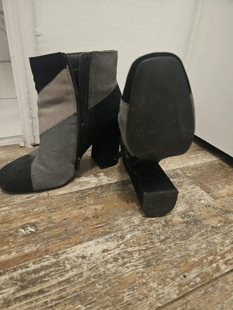 Botines de cuero patchwork - 5