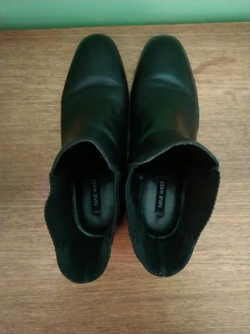 Botines de cuero negros taco bajo talla 40 - 2