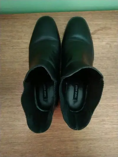 Botines de cuero negros taco bajo talla 40 - miniatura 2