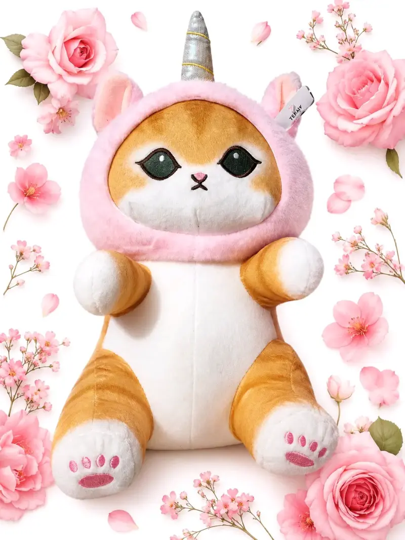 Peluche gato unicornio kawaii