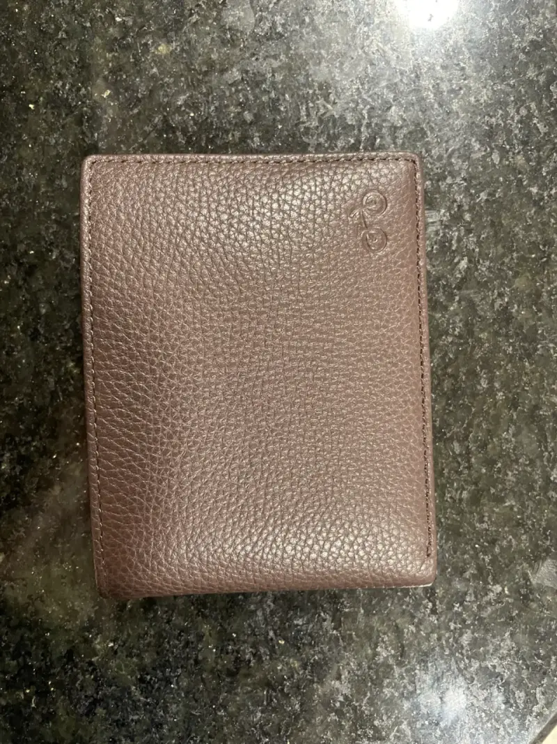 Billetera marrón de cuero marca trial - 1