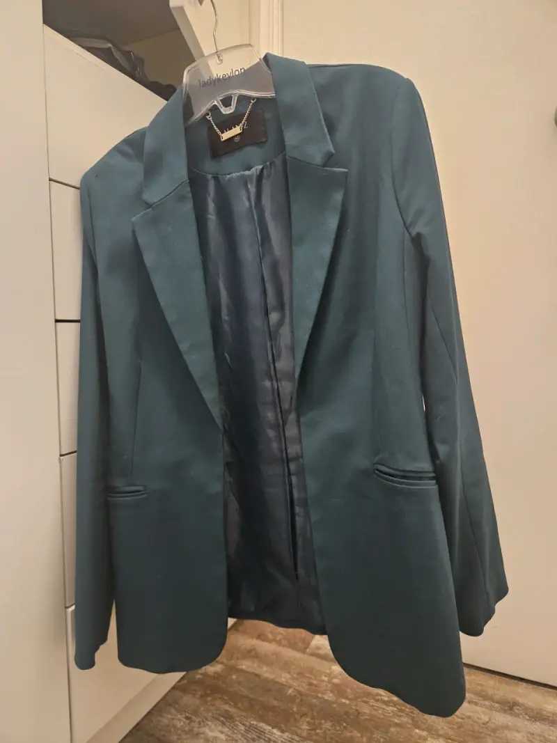 Blazer verde petróleo elegante - 3